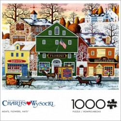 Charles Wysocki - Meats Flowers Hats - 1000 Piece Jigsaw Puzzle $26.18 Jigsaw Puzzles