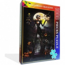 Jigsaw Puzzle 1000 Piece Wooden Puzzle Halloween Picture Family Decorations Unique Birthday Present Suitable for Teenagers an...