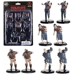 8 Painted Fantasy Zombie Mini Figures- All Unique Designs- 1" Hex-Sized Compatible with DND Dungeons and Dragons & Pathfinder...