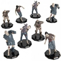 8 Painted Fantasy Zombie Mini Figures- All Unique Designs- 1" Hex-Sized Compatible with DND Dungeons and Dragons & Pathfinder...