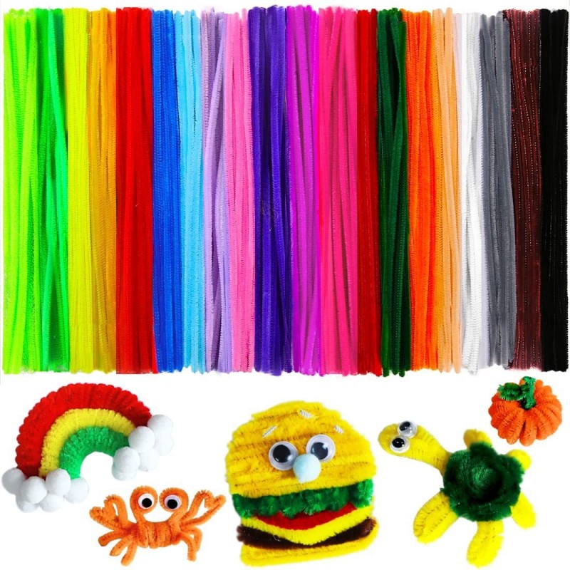 200psc 20colors Pipe Cleaners Chenille Stems Pipe Cleaners for Crafts Pipe Cleaner Crafts Art and Craft Supplies … $15.51 Kid...