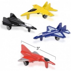 Diecast Jet Toy Playset Set of 9 Fighter Jet Toys in Assorted Colors and Designs Great Birthday Party Favors Goodie Bag Fille...