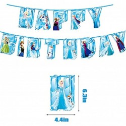 xssj-party Frozen Birthday Party Supplies A Happy Birthday Banner 12* Hanging Swirl Cards For Girl Frozen Party Decoration $2...