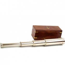 15" Handheld Brass Telescope with Leather Case - Nautical Collector $37.56 Children's Optics