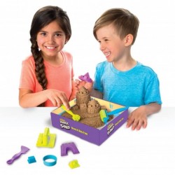 The Original Moldable Sensory Play Sand Brown 2lbs & Beach Day Fun Kit w/ Castle Molds Tools 12oz Age 3+ $29.62 Sandboxes & B...