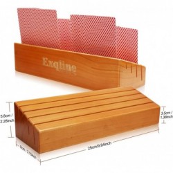 Wood Playing Card Holders Tray Racks Organizer Set of 2 for Kids Seniors Adults - 9.84In 3.1Inch Latest Version Portable Enou...