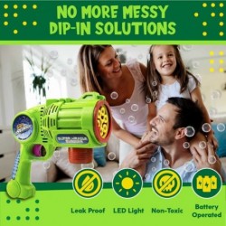 Bubble Gun Bubble Blower for Kids Non-Toxic Handheld Bubble Machine with Leak-Resistant Design. Easy Refill Bubble Included $...