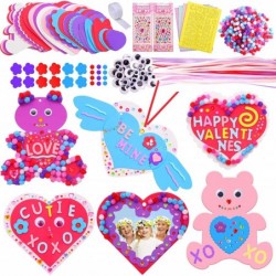 24 Pcs Valentines Crafts for Kids Valentines Day Foam Hearts Arts and Crafts Kit for Kids DIY Craft Supplies School Classroom...