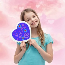 24 Pcs Valentines Crafts for Kids Valentines Day Foam Hearts Arts and Crafts Kit for Kids DIY Craft Supplies School Classroom...