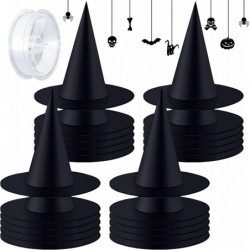 Halloween Hanging Decorations Black Witch Hat with 98 Feet Rope Witch Costume Accessory for Halloween Party Decor $21.52 Kids...