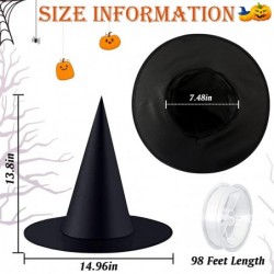 Halloween Hanging Decorations Black Witch Hat with 98 Feet Rope Witch Costume Accessory for Halloween Party Decor $21.52 Kids...