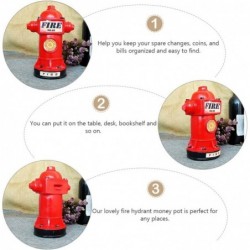 Fire Hydrant Piggy Bank Resin Coin Money Saving Pot Jar Desktop Ornament for Kids Children New Year Birthday Party Favor Red ...