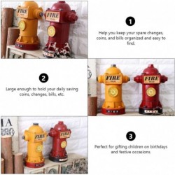 Fire Hydrant Piggy Bank Resin Coin Money Saving Pot Jar Desktop Ornament for Kids Children New Year Birthday Party Favor Red ...