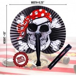 Pirate Party Supplies - 24 Folding Paper Pirate Fans - Great Addition To Pirate Party Favors & Pirate Birthday Party Supplies...