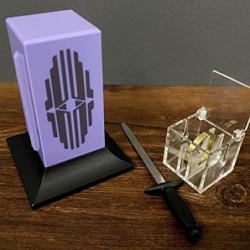 Sword Through Ring Inside Casket (Crystal Cleaver) Magic Tricks Penetrating Sword Magic Close up Illusions Gimmicks Mental Pr...