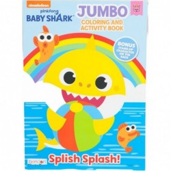 Pinkfong Baby Shark Nickelodeon 40 Page Jumbo Coloring Activity Book Over 800 Stickers for Kids and Toddlers 3 PC Bundle $20....