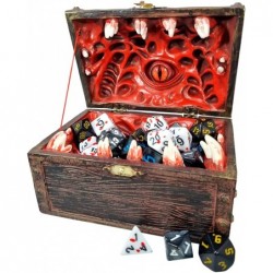 Dungeon Mimic Chest Dice Storage Box with Glass Eye Miniatures and Dungeons and Dragons Accessories D&D Gift DND Dungeon Mast...