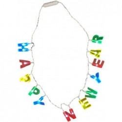 Light Up Happy New Year LED Flashing Party Necklace $26.69 Kids' Dress-Up Accessories