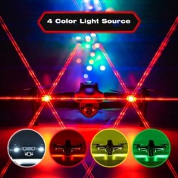 Drone Strobe Light Anti-Collision Strobe Light Night Flight Drone Light with Battery Indicators 4 Color 22 Mode Adjustable Mi...