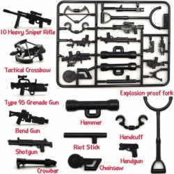 Military Weapons Pack Building Block Toys Swat Team Guns Set EOD Accessories Compatible with Mini Figure Brick Toy for Boys A...