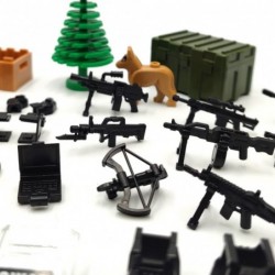 Military Weapons Pack Building Block Toys Swat Team Guns Set EOD Accessories Compatible with Mini Figure Brick Toy for Boys A...