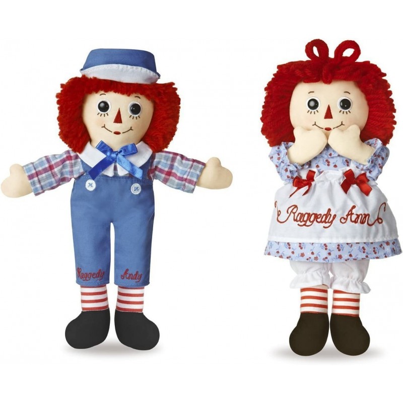 Bundle of 2 Dolls - 12'' Raggedy Ann & Raggedy Andy $49.62 Dolls