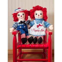 Bundle of 2 Dolls - 12'' Raggedy Ann & Raggedy Andy $49.62 Dolls