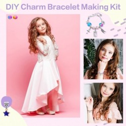 66 Pieces Charm Bracelet Making Kit Jewelry Beads Bracelet DIY Craft for Girls Jewelry Set for Arts and Crafts for Kids Ages ...