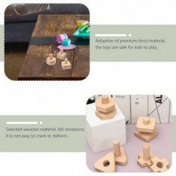 4 Sets Wooden Nuts and Bolts Toys Install Screw Toys Building Block Learning Set for DIY Educational Assembled Plaything $20....