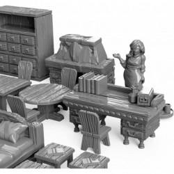 Tavern Bedroom Furniture Set DND Terrain 28mm for Dungeons and Dragons D&D Pathfinder Warhammer 40k RPG Miniatures Age of Sig...