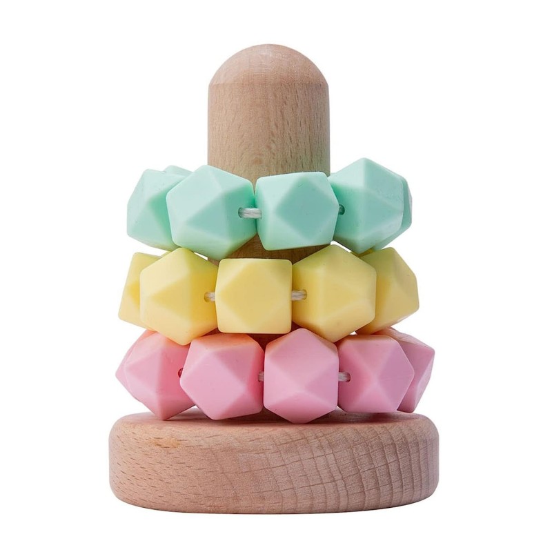 Baby Stacking Toys Silicone Stacking Ring Stacker Toddler Teething Toy Montessori Senses Educational Learning $27.04 Early De...