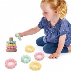 Baby Stacking Toys Silicone Stacking Ring Stacker Toddler Teething Toy Montessori Senses Educational Learning $27.04 Early De...