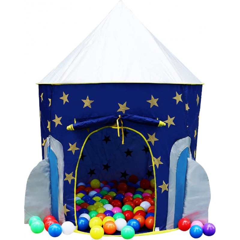 Rocket Ship Play Tent for Girls Boys Tent Castle for Indoor and Outdoor Portable Folding Play House with Carry Case（Not Inclu...