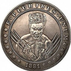 Marvel Wolverine Souvenir Coin US Copy Antique Morgan Hobo Nickel Coin Commemorative Badge Toy $17.36 Miniature Novelty Toys