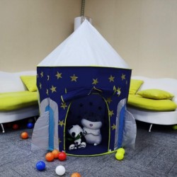 Rocket Ship Play Tent for Girls Boys Tent Castle for Indoor and Outdoor Portable Folding Play House with Carry Case（Not Inclu...