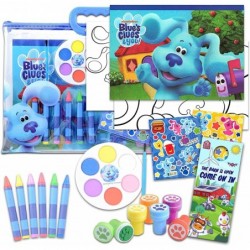 Blue's Clues Art Set Blue's Clues Activity Bundle - 12 Pc Blue's Clues Art Case with Blue's Clues Stickers Blue's Clues Writi...