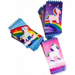 Serves 24 Unicorn Party Favors 24 Unicorn Assorted Stamps for Kids Self Ink Stamps 24 Unicorn Notepads 300 Stickers Perforate...