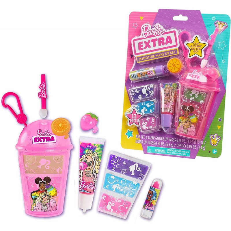 Barbie Extra Smoothie Makeup Set 13-Piece Kids Pretend Play Makeup Set Kids Toys for Ages 5 Up Gifts and Presents $18.46 Kids...