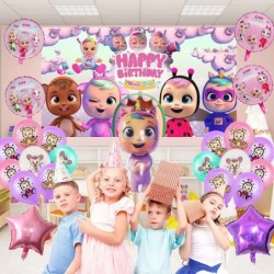 20Pcs Party Supplies Party Decorations Include Backdrop Balloons Foil Balloons Party Favors for Girl $18.84 Kids' Party Decor...