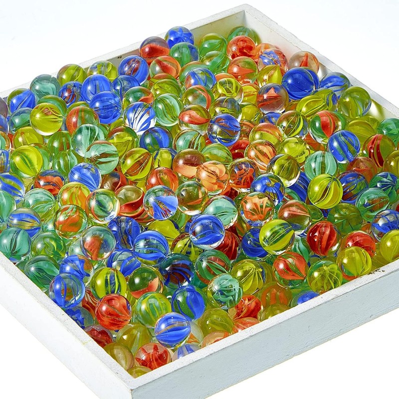 500 Pieces Color Mixing Glass Marbles 0.56 Inch Cat Eyes Marbles Solid Glass Colorful Marbles Round DIY Marble Bulk for Kids ...