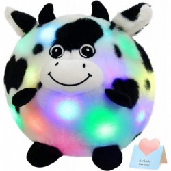 Chubby Glow Cow LED Light Up Stuffed Animal Adorable Soft Plush Toy Pillow Nursery Room Decoration Gift for Kids Boys Girls 9...