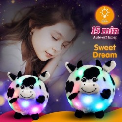 Chubby Glow Cow LED Light Up Stuffed Animal Adorable Soft Plush Toy Pillow Nursery Room Decoration Gift for Kids Boys Girls 9...