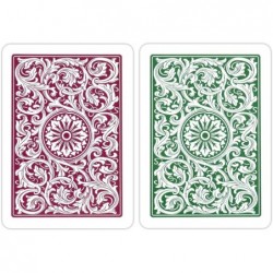 1546 Design 100% Plastic Playing Cards Poker Size Jumbo Index Green/Burgundy Double Deck Set $32.76 Card Games