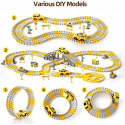 236 PCS Construction Toys Race Tracks for Boys Kids Toys 6 PCS Construction Car and Flexible Track Playset Create A Engineeri...