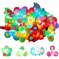 20 Pack Light Up Rings Party Favors Halloween LED Glow Rings Bulk for Kids Glow in The Dark Party Supplies Flashing Pop Spinn...