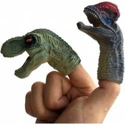 10 PCS Finger Puppets Toys Kids Dinosaur Finger Dino Head Puppets Set Tyrannosaurus Triceratops Soft Rubber Bath Toys Finger ...