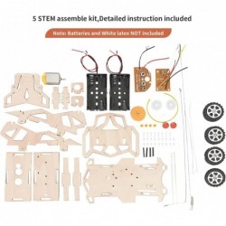 5 Set STEM Kit 3D Wooden Puzzles Building Assembly Kits Model Cars Science Experiment Projects for Kids DIY STEM Toys Educati...