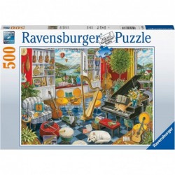 Ravensburger The Music Room 500 Piece Jigsaw Puzzle for Adults - 16836 - Every Piece is Unique Softclick Technology Means Pie...