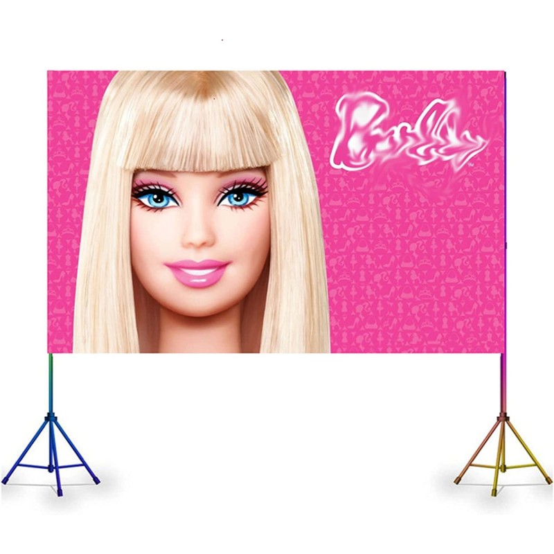 7X5FT COLOR:BARBi POSTER BARBI GIRLS DOLL PARTY BANNER DOLL DECOR CANDY:BARBI BACKDROP BANNER $59.07 Dolls