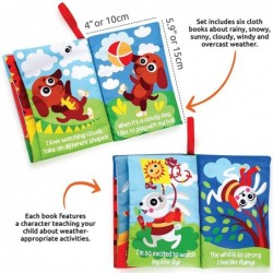 Cloth Books for Babies Weather Themed- Soft Baby Books Features Characters About Weather - Soft Baby Toys for Learning and Br...